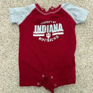 PRO EDGE INDIANA HOOSIERS BABY ROMPER SHORT SLEEVE ONE PIECE 6/9M